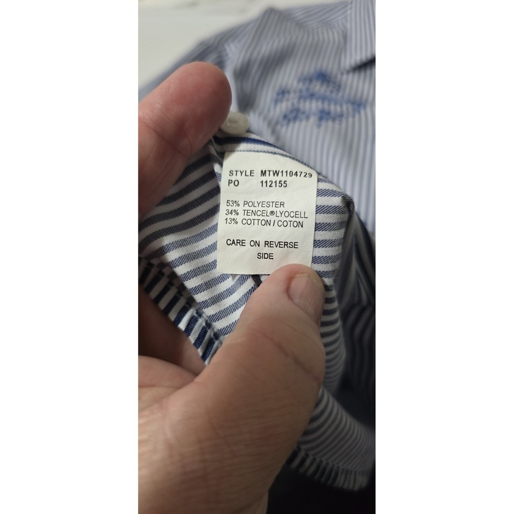 Cinch Shirt Mens L Blue Western Button‎ Down Cowboy Rodeo Striped - Picture 4 of 9